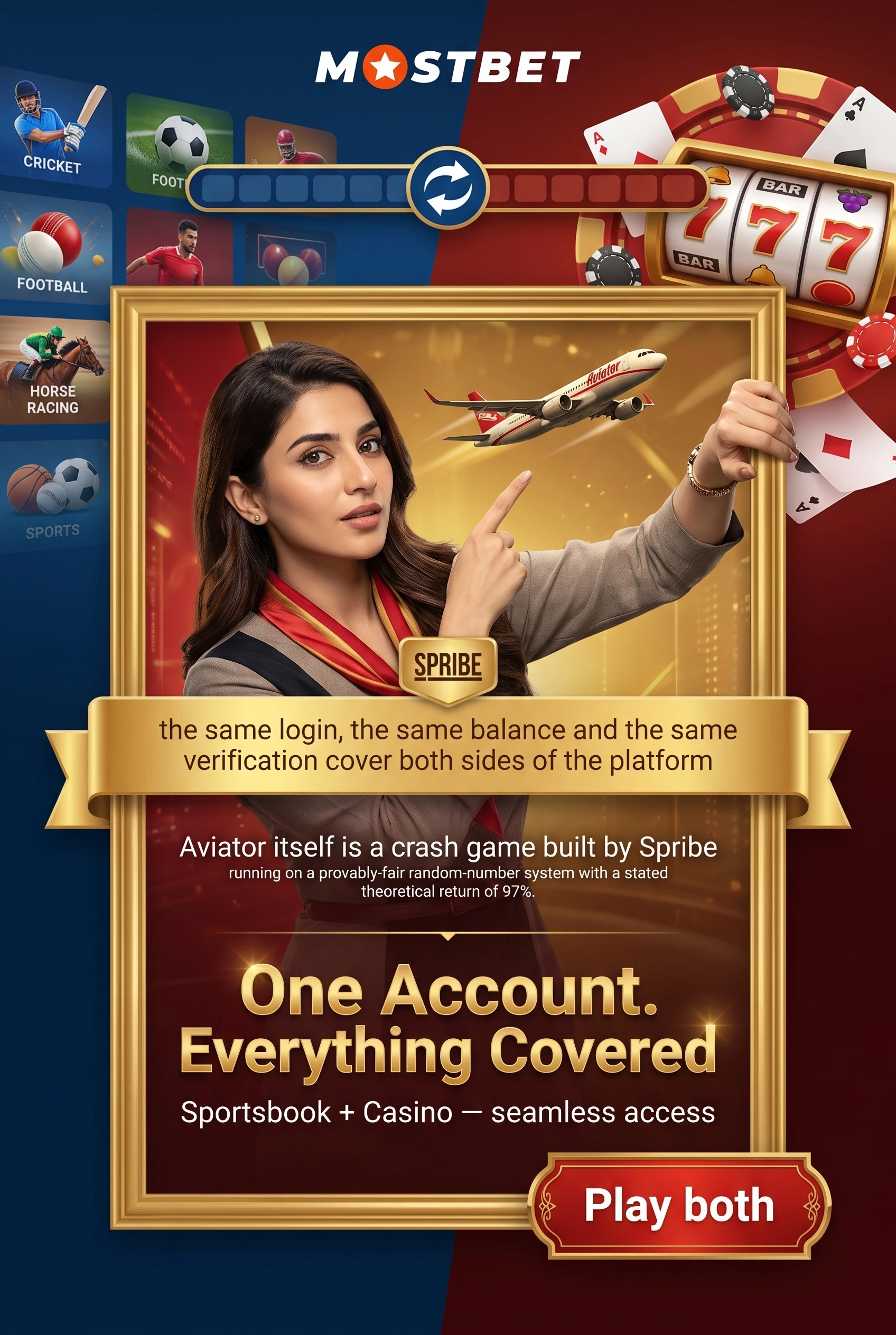Mostbet sportsbook and casino under one account