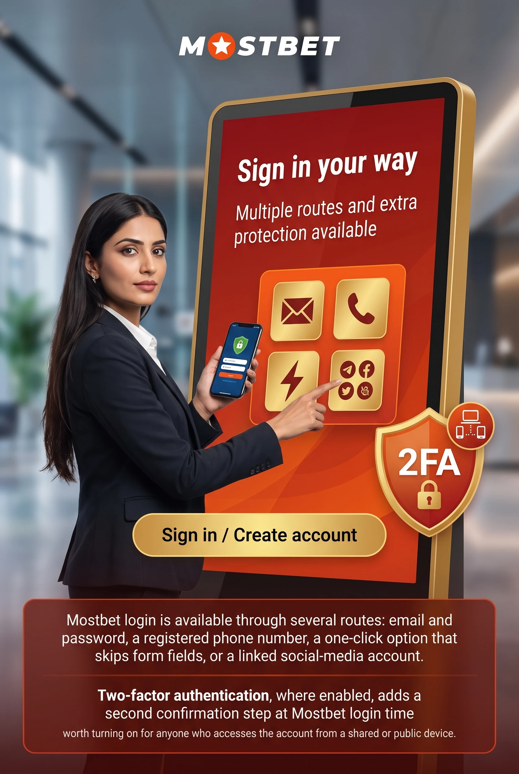 Mostbet login routes and account security